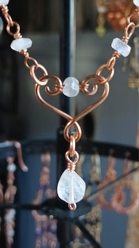 Image 3 of Rainbow Moonstone Copper 16" Choker💗