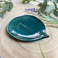 Image 4 of Small Green Ceramic Leaf Trinket / Ring Dish