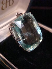 Image 3 of EDWARDIAN PLATINUM LARGE SUPERIOR NATURAL AQUAMARINE PENDANT 25.00CT