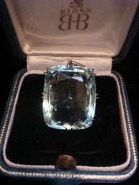 Image 5 of EDWARDIAN PLATINUM LARGE SUPERIOR NATURAL AQUAMARINE PENDANT 25.00CT