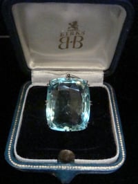 Image 6 of EDWARDIAN PLATINUM LARGE SUPERIOR NATURAL AQUAMARINE PENDANT 25.00CT