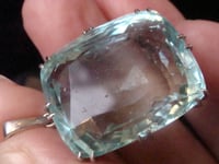 Image 8 of EDWARDIAN PLATINUM LARGE SUPERIOR NATURAL AQUAMARINE PENDANT 25.00CT
