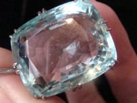 Image 10 of EDWARDIAN PLATINUM LARGE SUPERIOR NATURAL AQUAMARINE PENDANT 25.00CT
