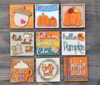Image 1 of Fall Themed Leaning Ladder Inserts