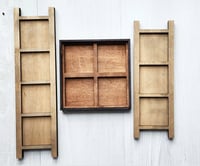 Image 1 of Mini Interchangeable Wood Frame | Rustic Farmhouse Insert Frame | Seasonal Ladder Sign | Changeab...