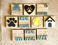 Image 1 of Dog Mini Ladder Signs: Plywood Inserts, Dog Lover Decor