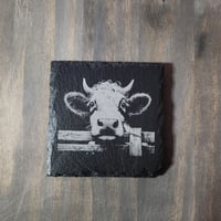 Image 2 of Farmhouse Slate Coasters Set of 4 | Rustic Farm Animal Decor |/Home Bar Accessories, Gift Idea