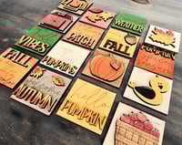 Image 2 of Fall Mini Ladder Inserts: Interchangeable Tiny Signs Decor/Interchangeable Signs