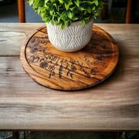 Image 2 of Engraved Lazy Susan/Wildflowers/Lazy Susan/Housewarming gift/Realtor Gifts/Personalized Lazy Susan