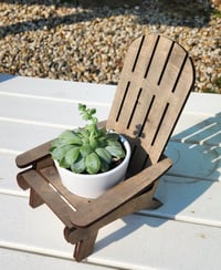 Image 3 of Adirondack Chair Plant Holder/Plant Holder/Fun Gift/Lakehouse Decor/Beach Decor/Fun Plant Holder
