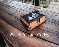 Image 3 of Eagle Slate Coasters Set of 4 | Patriotic Gift | Engraved American Eagle Drink Coasters | Bar Gifts