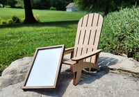 Image 3 of Small Adirondack Chair: Detachable Dry Erase Message Board/Lake House Decor/Beach House Decor