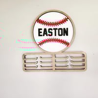 Image 1 of Baseball Medal Hanger/Personalized Medal Hanger/Baseball Gifts