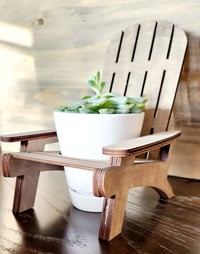 Image 4 of Adirondack Chair Plant Holder/Plant Holder/Fun Gift/Lakehouse Decor/Beach Decor/Fun Plant Holder