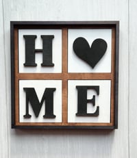 Image 4 of Mini Interchangeable Wood Frame | Rustic Farmhouse Insert Frame | Seasonal Ladder Sign | Changeab...