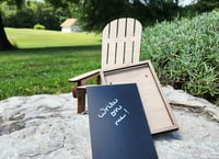 Image 4 of Small Adirondack Chair: Detachable Dry Erase Message Board/Lake House Decor/Beach House Decor