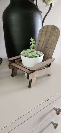 Image 5 of Adirondack Chair Plant Holder/Plant Holder/Fun Gift/Lakehouse Decor/Beach Decor/Fun Plant Holder