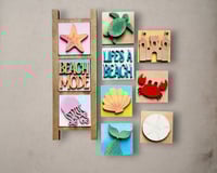 Image 1 of Beach Mini Ladder Inserts: Interchangeable Summer Decor