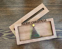Image 3 of Personalized Wood Money Holder: Christmas, Birthday Cash Gift