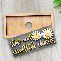 Image 2 of Handmade Daisy Tiles: Spring Tiered Tray Decor (4.25 x 4.25)