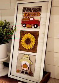 Image 5 of Fall Leaning Ladder Tiles, Ladder Decor, Interchangeable, Fall Decor