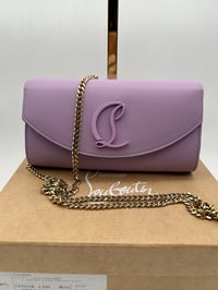 Image 1 of Christian Louboutin Loubi54 Lilac Calf Leather Gold Chain Bag