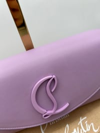 Image 3 of Christian Louboutin Loubi54 Lilac Calf Leather Gold Chain Bag