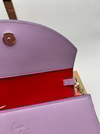 Image 12 of Christian Louboutin Loubi54 Lilac Calf Leather Gold Chain Bag