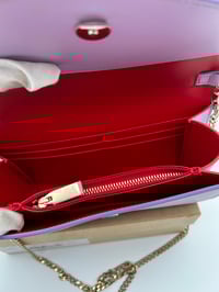 Image 15 of Christian Louboutin Loubi54 Lilac Calf Leather Gold Chain Bag