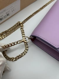 Image 8 of Christian Louboutin Loubi54 Lilac Calf Leather Gold Chain Bag