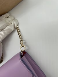 Image 9 of Christian Louboutin Loubi54 Lilac Calf Leather Gold Chain Bag