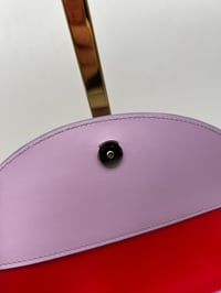 Image 10 of Christian Louboutin Loubi54 Lilac Calf Leather Gold Chain Bag