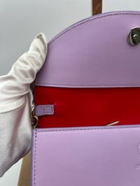 Image 11 of Christian Louboutin Loubi54 Lilac Calf Leather Gold Chain Bag