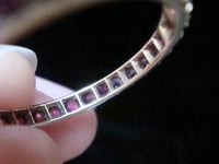 Image 2 of EDWARDIAN 18CT YELLOW GOLD NATURAL RUBY FULL ETERNITY RING SIZE Q 1/2