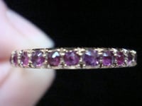 Image 6 of EDWARDIAN 18CT YELLOW GOLD NATURAL RUBY FULL ETERNITY RING SIZE Q 1/2