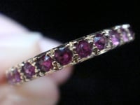 Image 9 of EDWARDIAN 18CT YELLOW GOLD NATURAL RUBY FULL ETERNITY RING SIZE Q 1/2