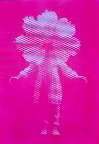 Image 1 of Fleur Humaine Rose fluo