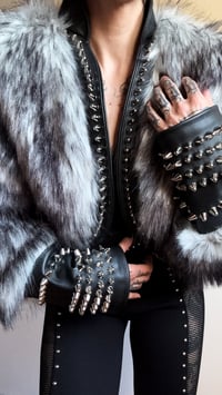 Image 3 of Shaded Spike Fur Jacket