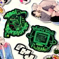 Image 1 of yaoi explorer and worldwide fujoshi holo stickers
