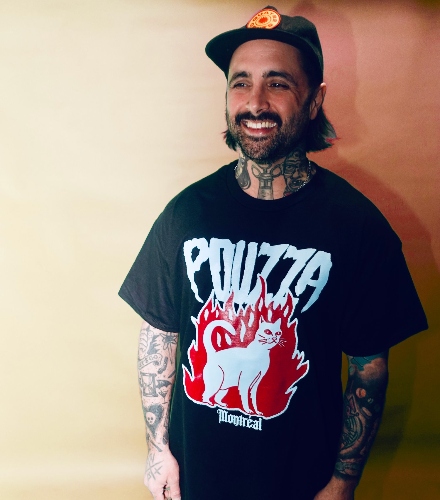 Image of Pouzza  " Chat En Feu " T-shirt 