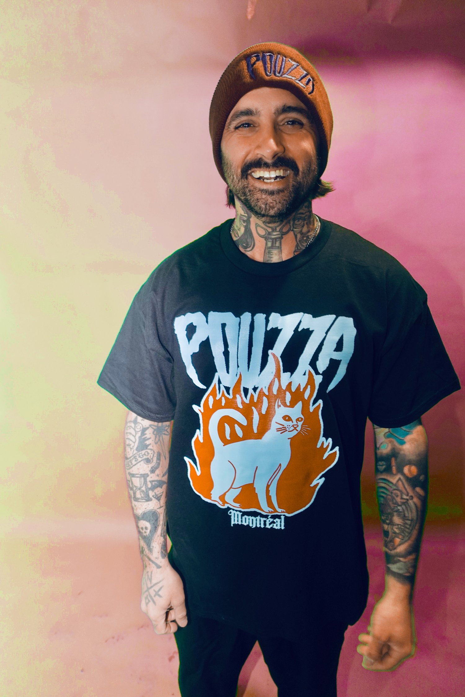 Image of Pouzza  " Chat En Feu " T-shirt 
