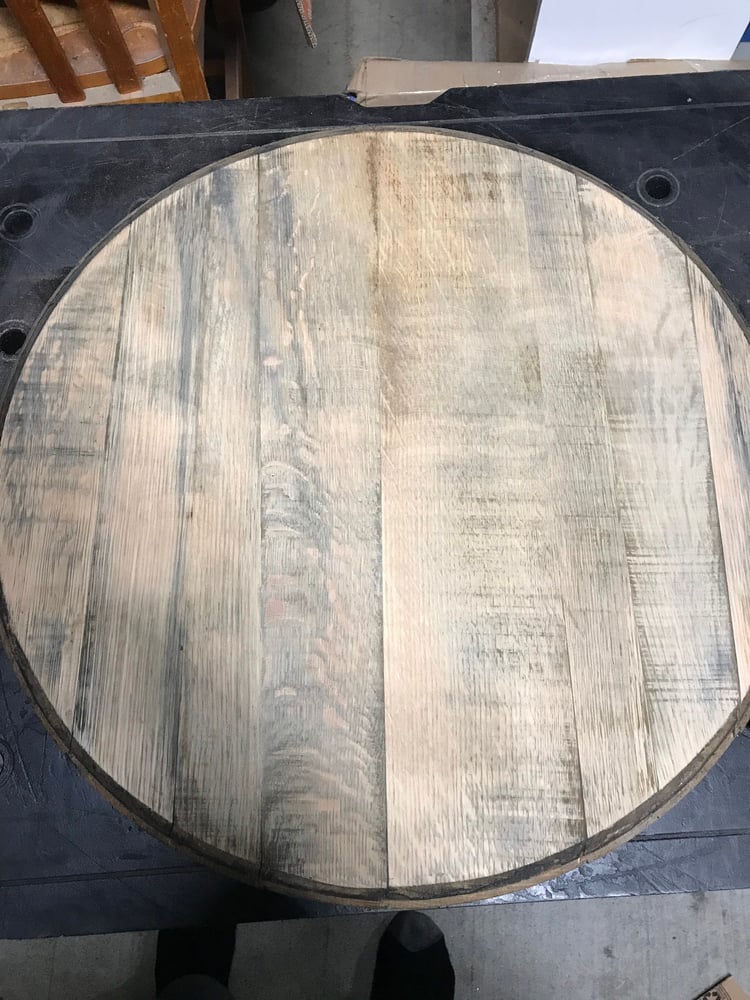 Authentic Bourbon Barrel Heads Finished and Sanded