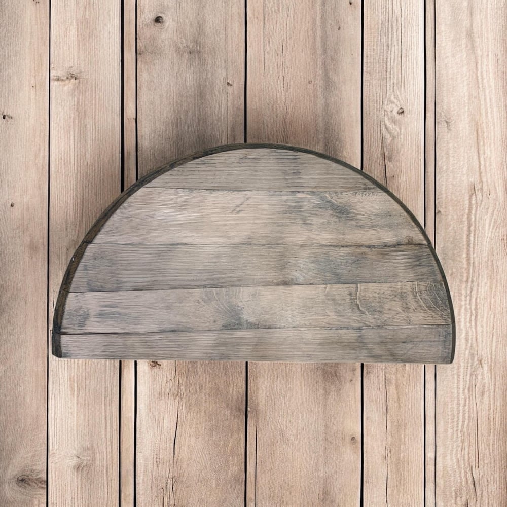 Authentic Bourbon Barrel Half Heads Finished and Sanded