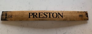 Personalized Bourbon Barrel Stave: Repurposed Kentucky Whiskey Barrel