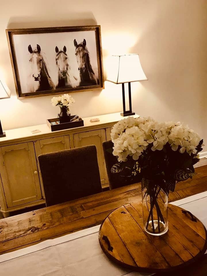 Personalized Bourbon Barrel Head Serving Tray: Rustic Farmhouse Decor