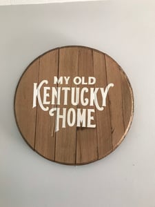 Personalized Bourbon Barrel Head: Kentucky Home Decor, Wedding Guestbook