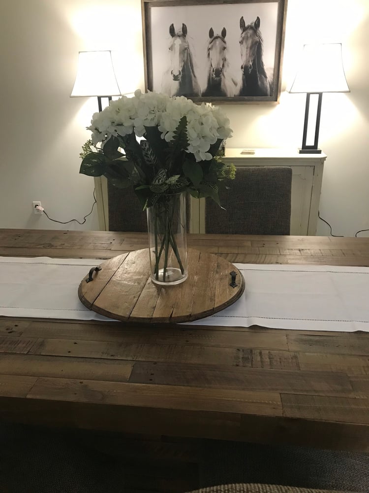 Personalized Bourbon Barrel Head Serving Tray: Rustic Charcuterie Centerpiece