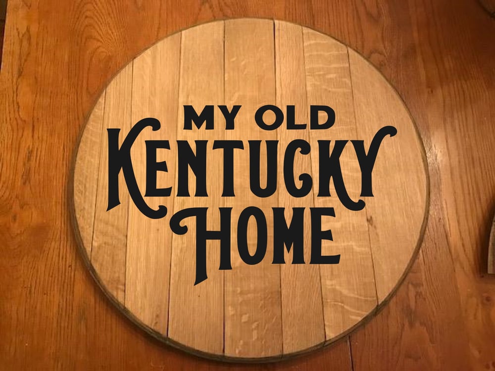 Personalized Bourbon Barrel Head: Kentucky Home Decor, Wedding Guestbook
