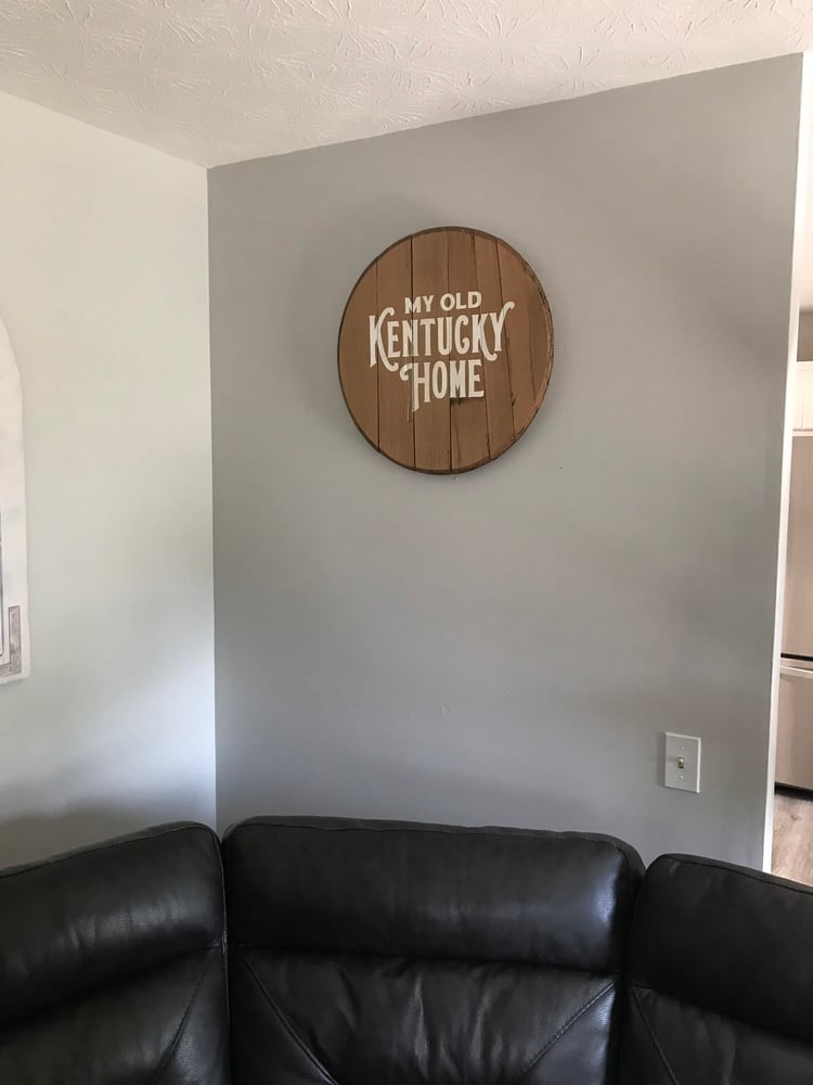 Personalized Bourbon Barrel Head: Kentucky Home Decor, Wedding Guestbook