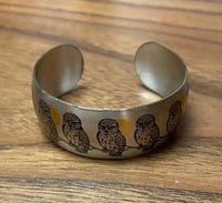 Image 1 of Vintage Reed and Barton Owl Cuff Bracelet
